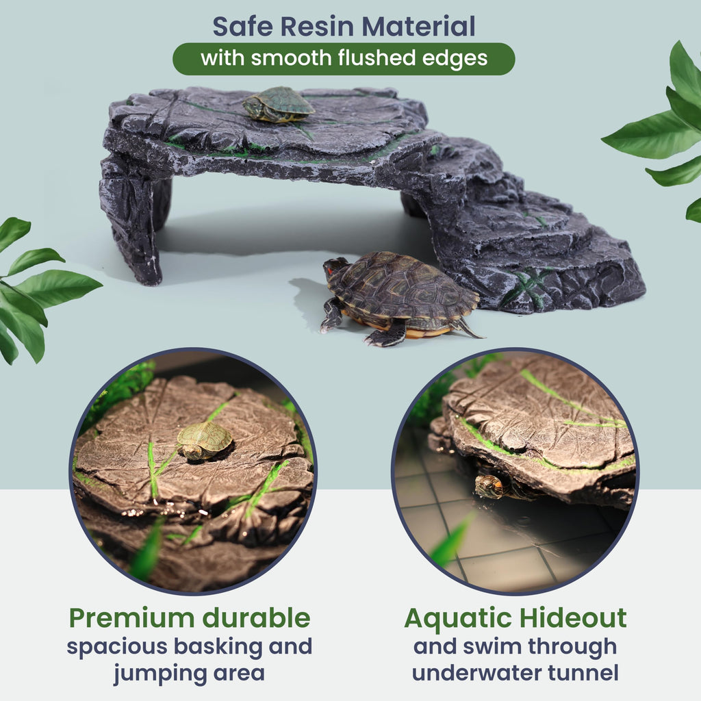 Black Turtle Tank Kit with Filter, UVB Lamp and Basking Platform N441446
