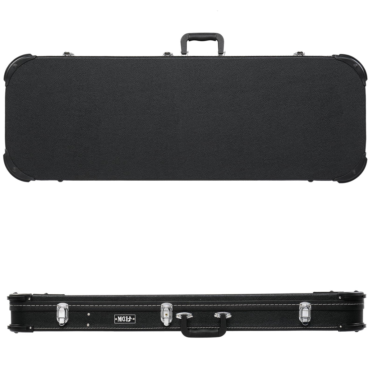 Black Electric Guitar Wood Hard Case with Handle G70298