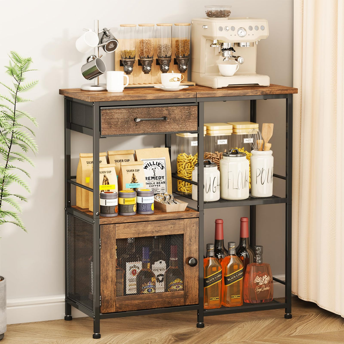 Coffee Bar Cabinet with Drawers F1190
