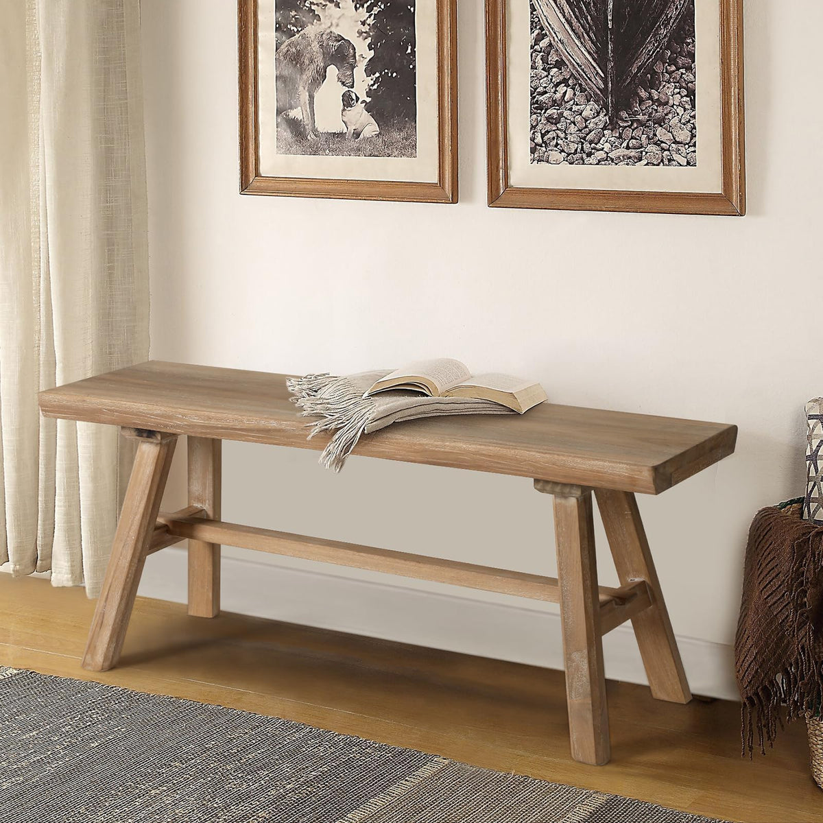 39" Solid Wood Bench O11644