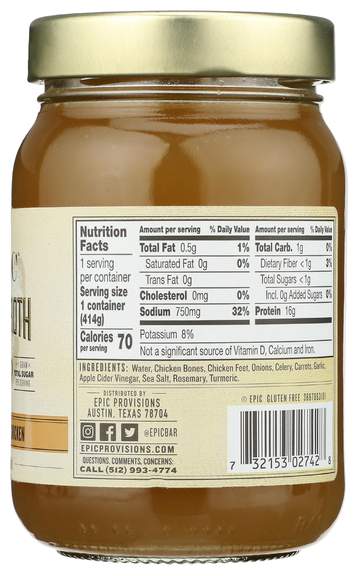 Bone Broth Savory Chicken 14 Fl Oz T330705