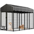 8x4x6 FT Outdoor Dog Kennel with Roof Cover L6797