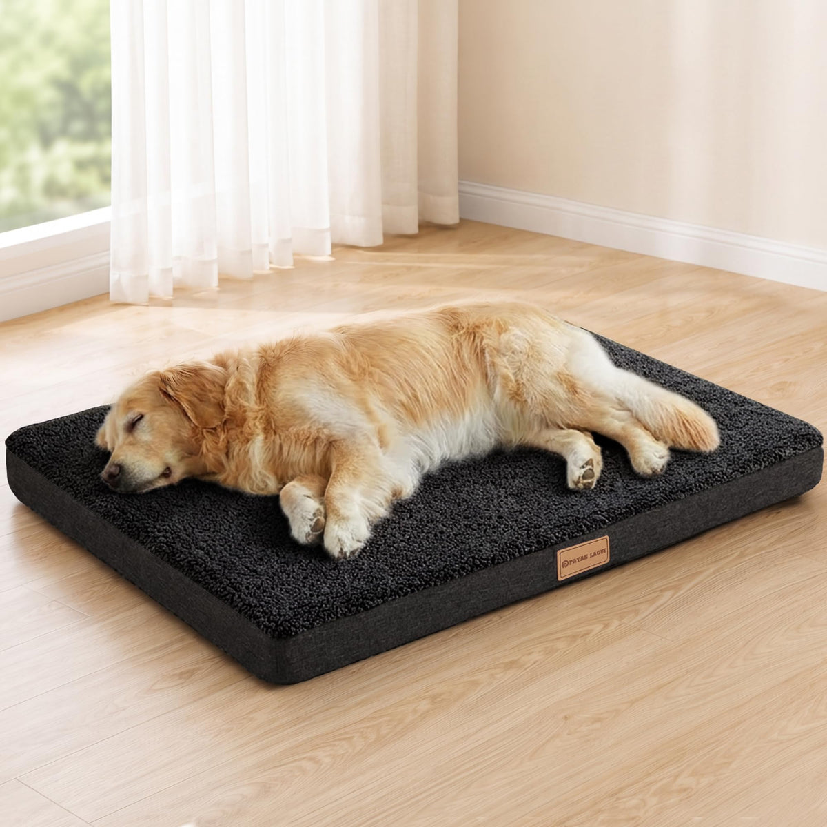Large Washable Dog Bed 36''X24'' Black A831869