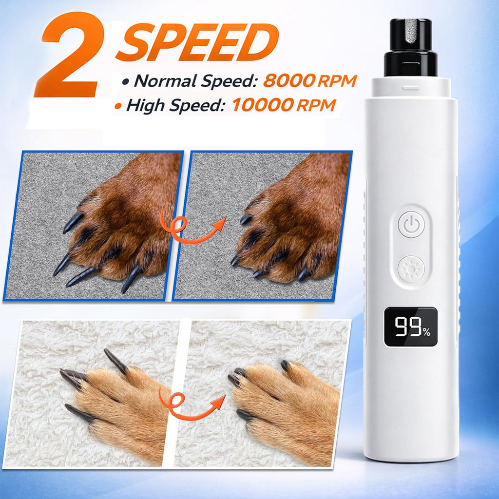Dog Nail Grinder, 3-Speed Ultra Quiet with LED Light I3380