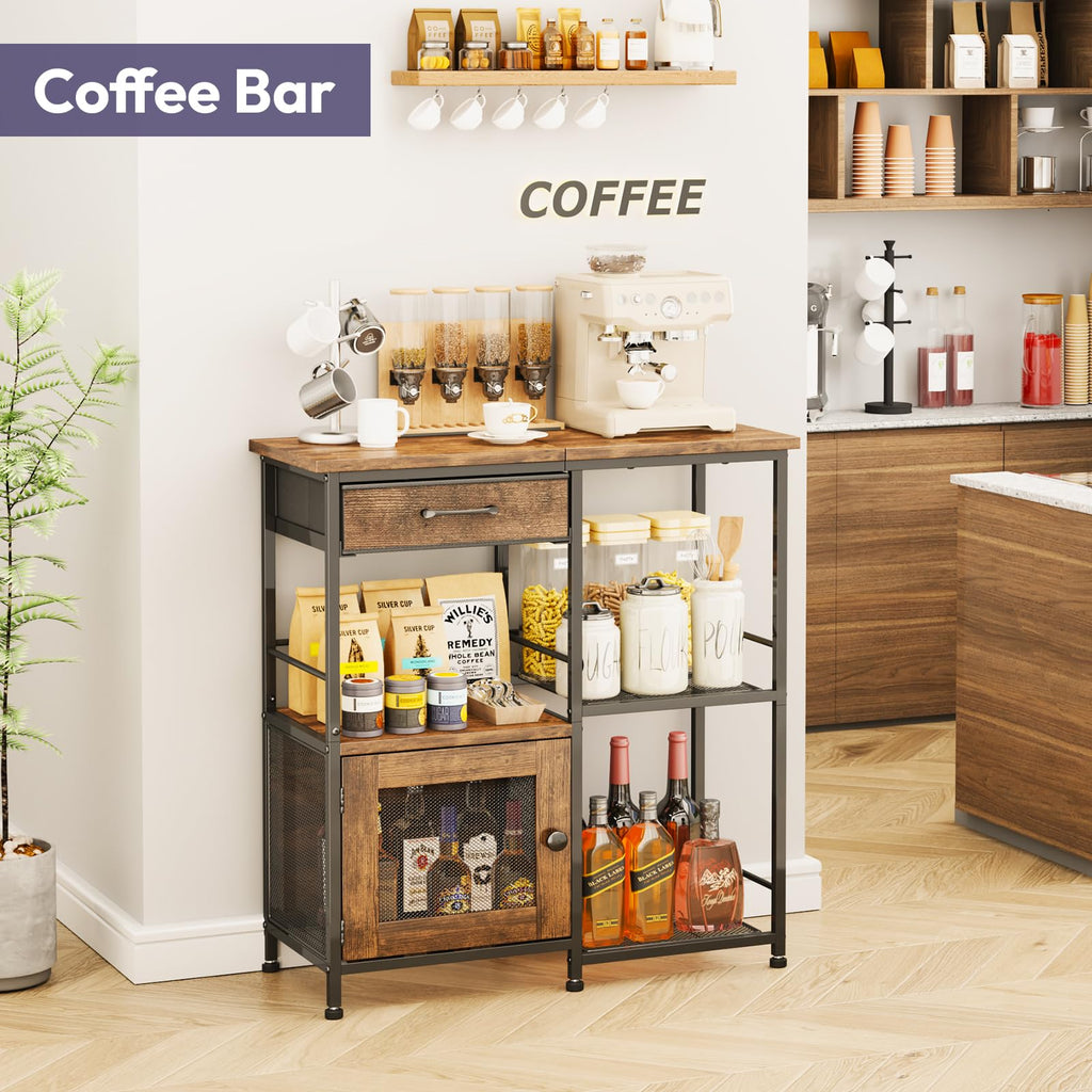 Coffee Bar Cabinet with Drawers F1190