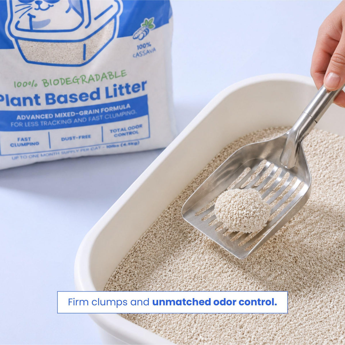 Unscented Cassava Cat Litter 10 lbs N6648