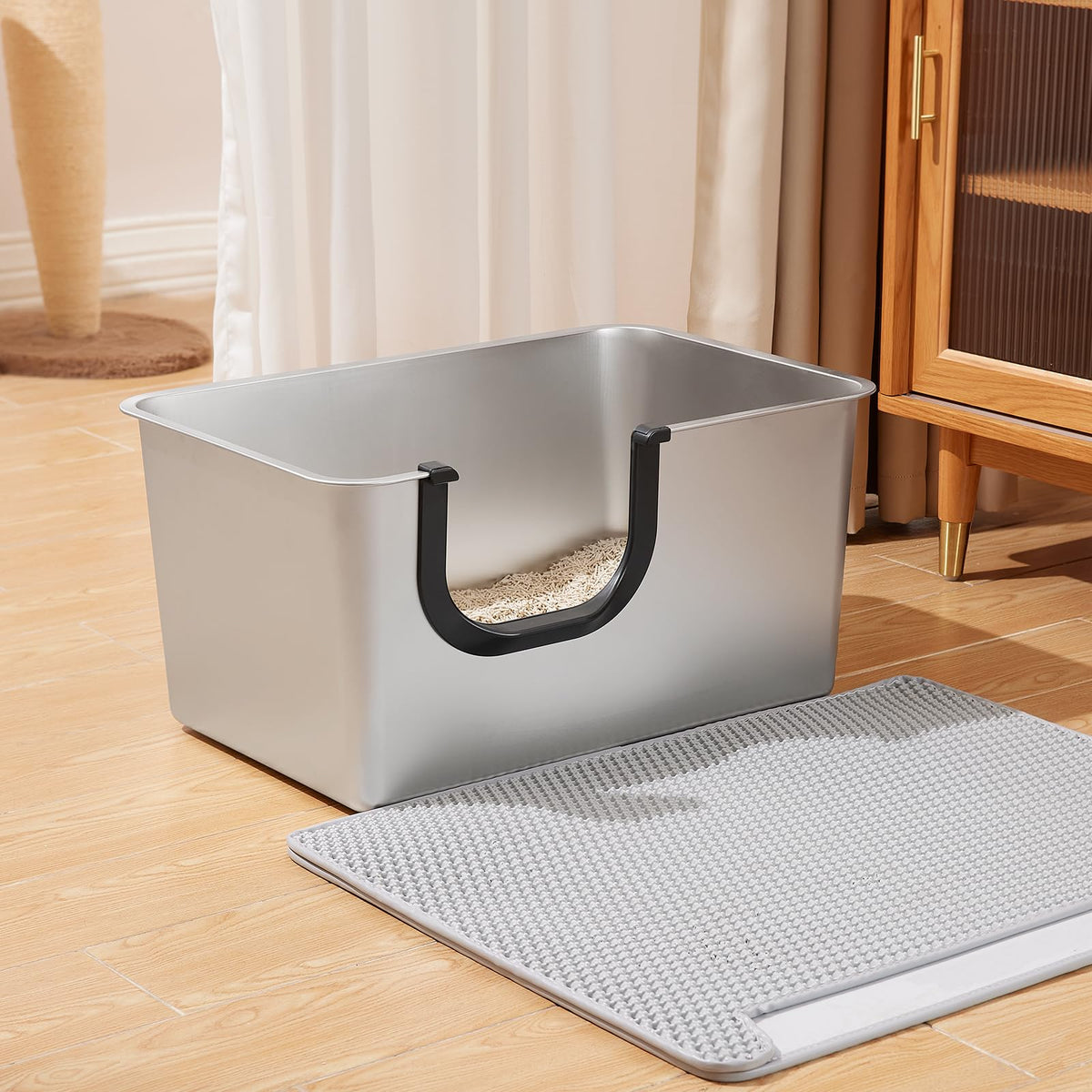 XXL High Sided Stainless Steel Litter Box X998078