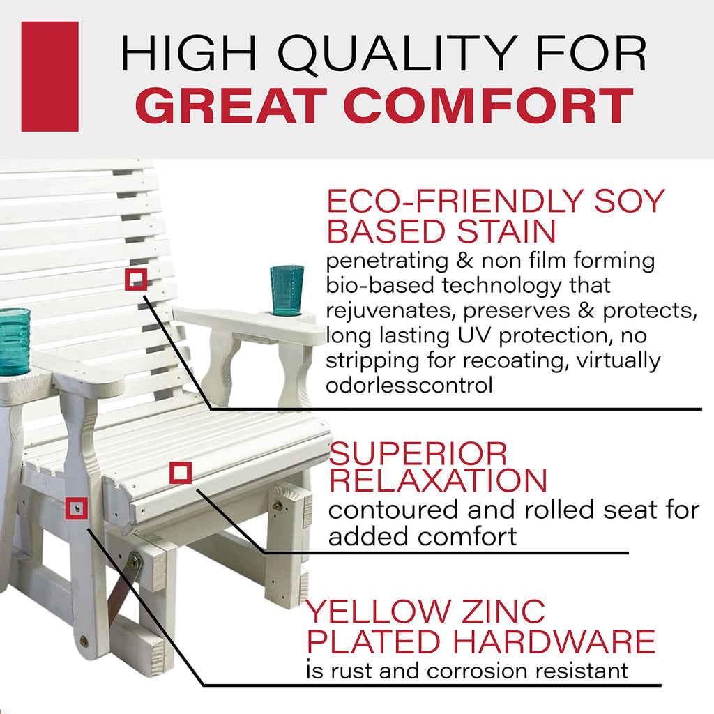 Heavy Duty 600 Lb High Back Glider Chair with Cupholders P26793