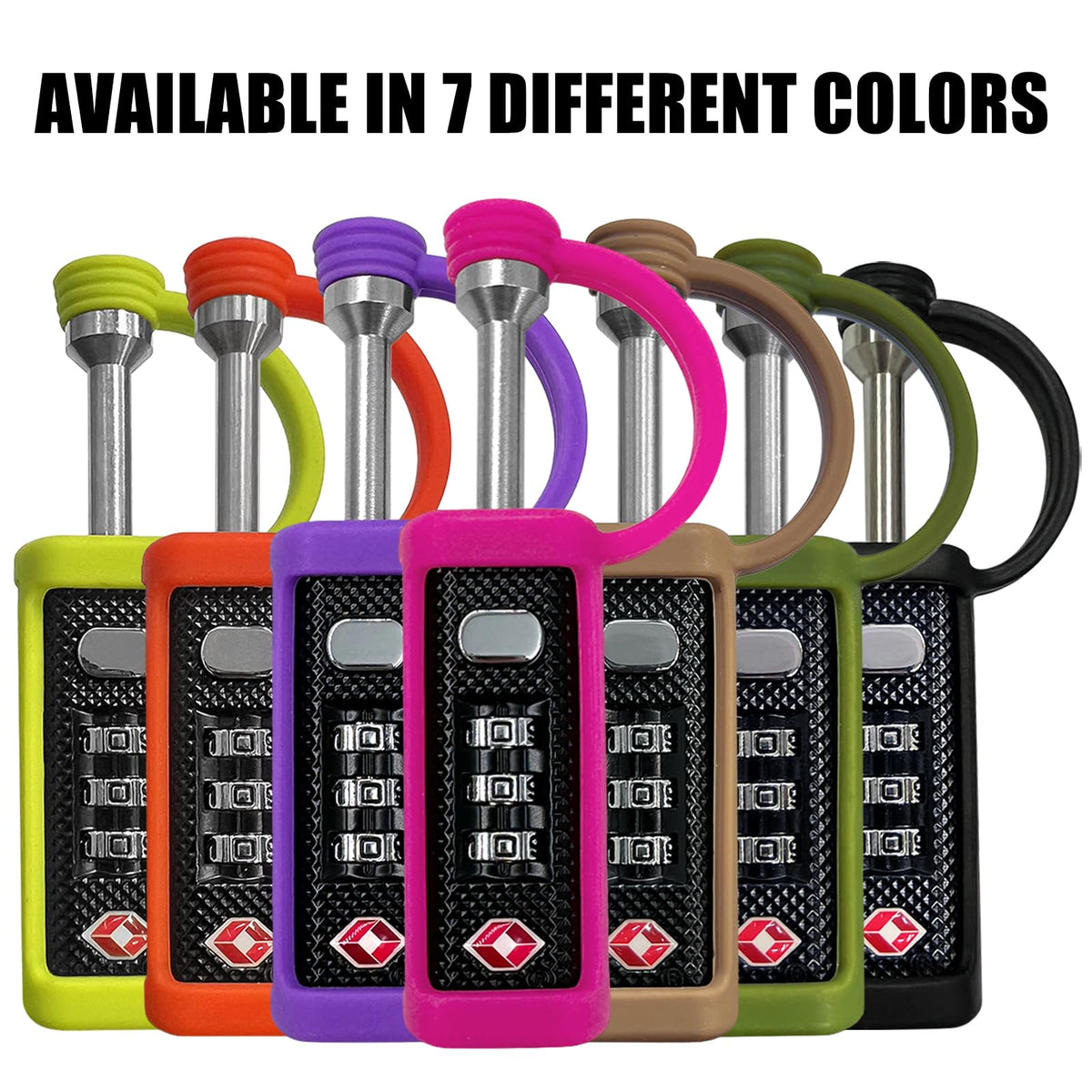 Orange 4-Pack 3-Dial Combo Lock B323192