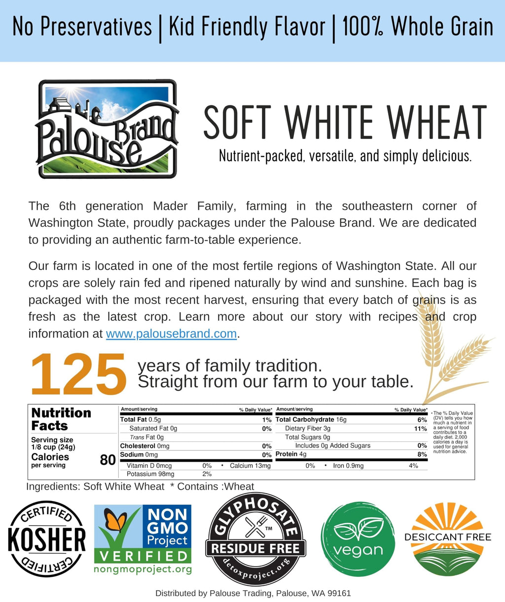 Hard Red Winter and Spring White Wheat Berries 100 LBS C7287