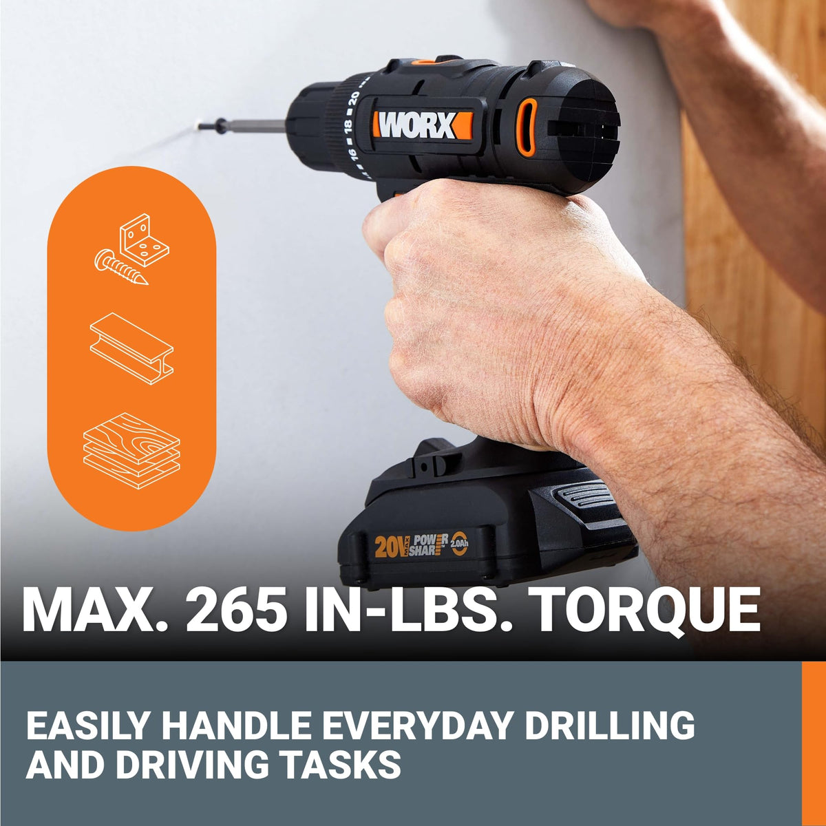 Cordless Drill Driver 20V 3/8-Inch 84-Piece Kit Z578965