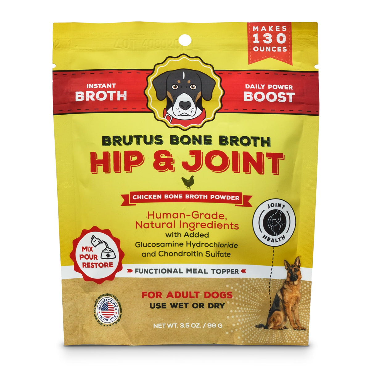 Chicken Flavor Bone Broth Powder for Dogs 3.5 oz Y4633