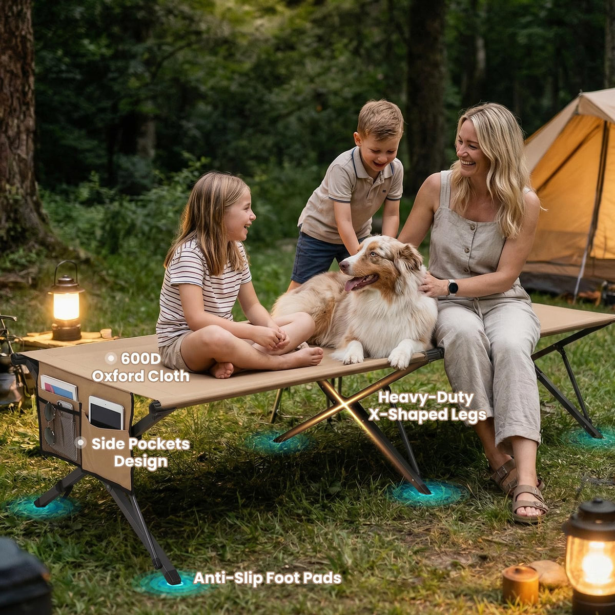 Heavy Duty 31.5'' Wide Folding Camping Cot T9400