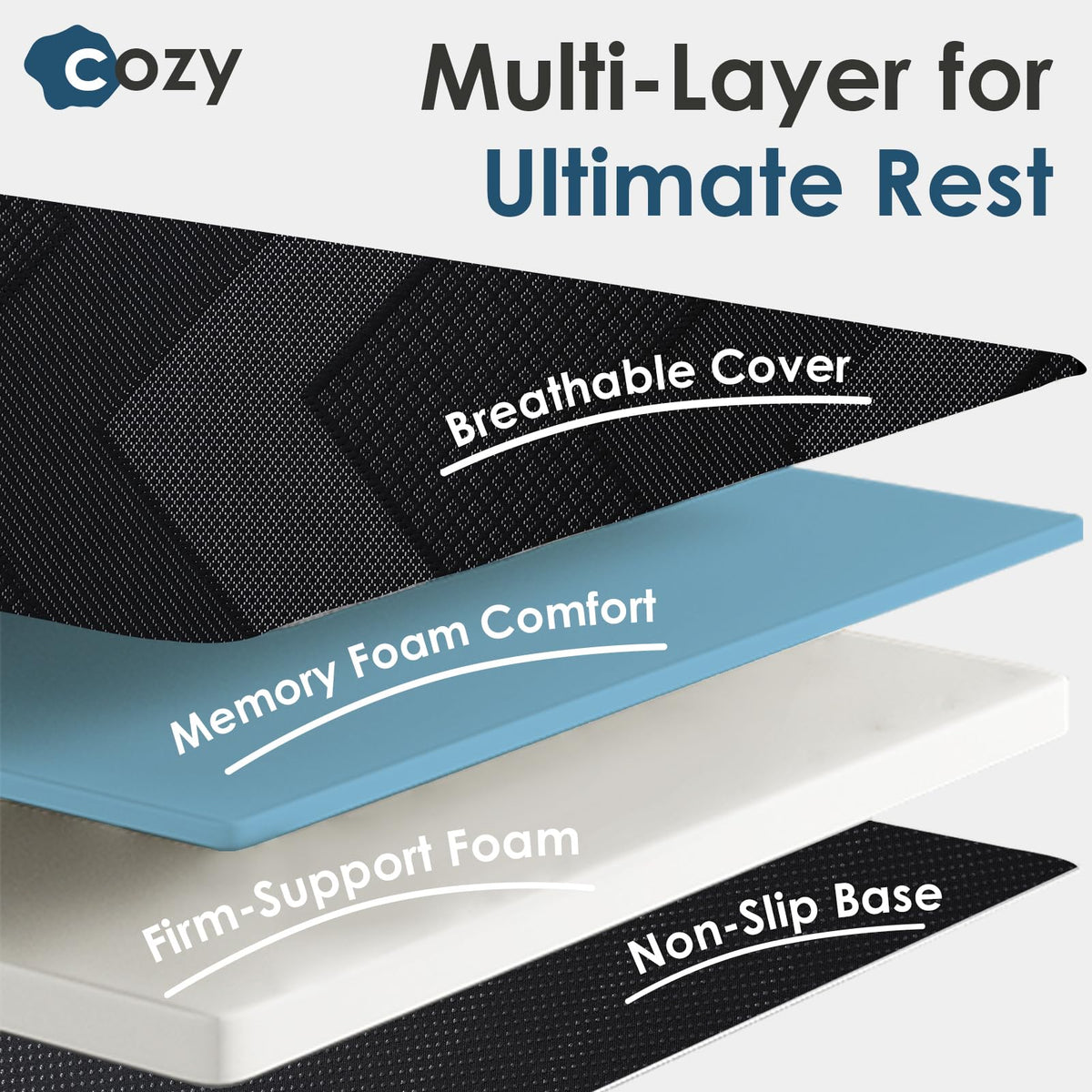 Foldable Memory Foam 6 inch Queen Mattress D113
