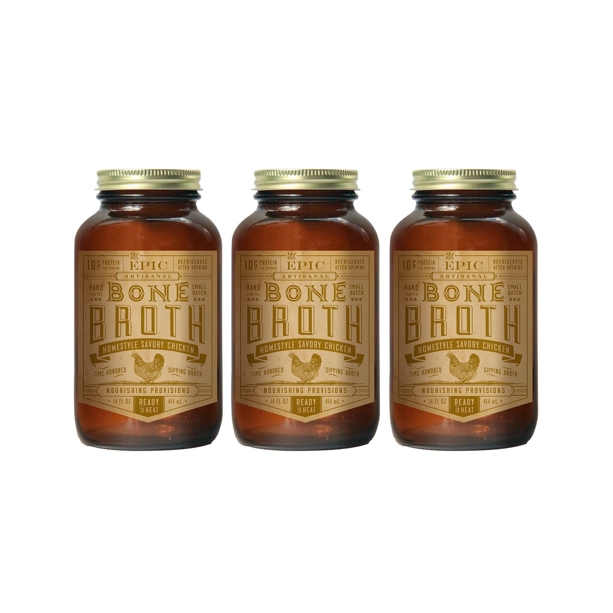 Homestyle Savory Chicken Bone Broth 14 oz. 3 Pack C302