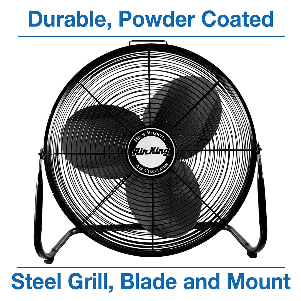 20-Inch High Velocity Pivoting Floor Fan, Black T87018
