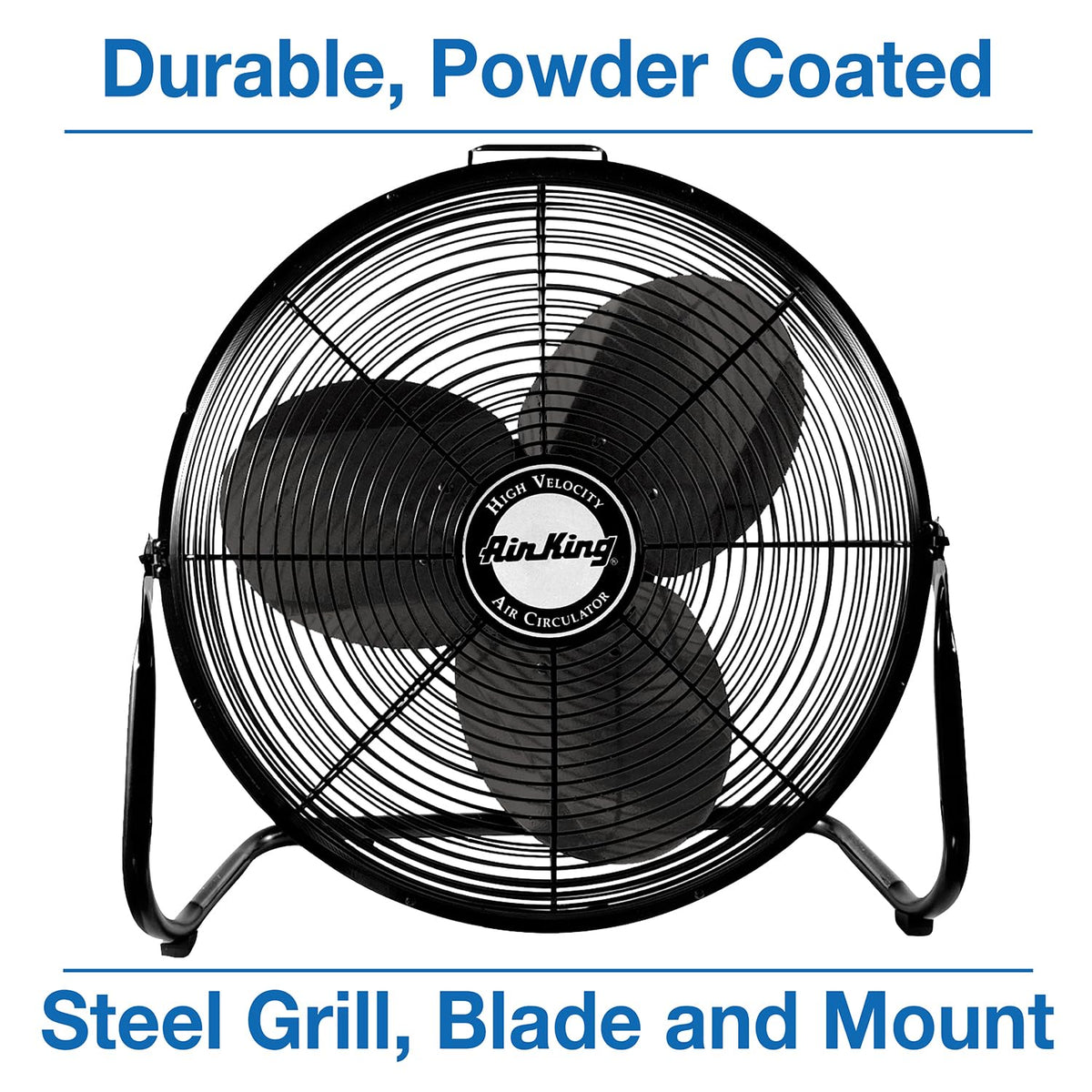 20-Inch High Velocity Pivoting Floor Fan, Black T87018