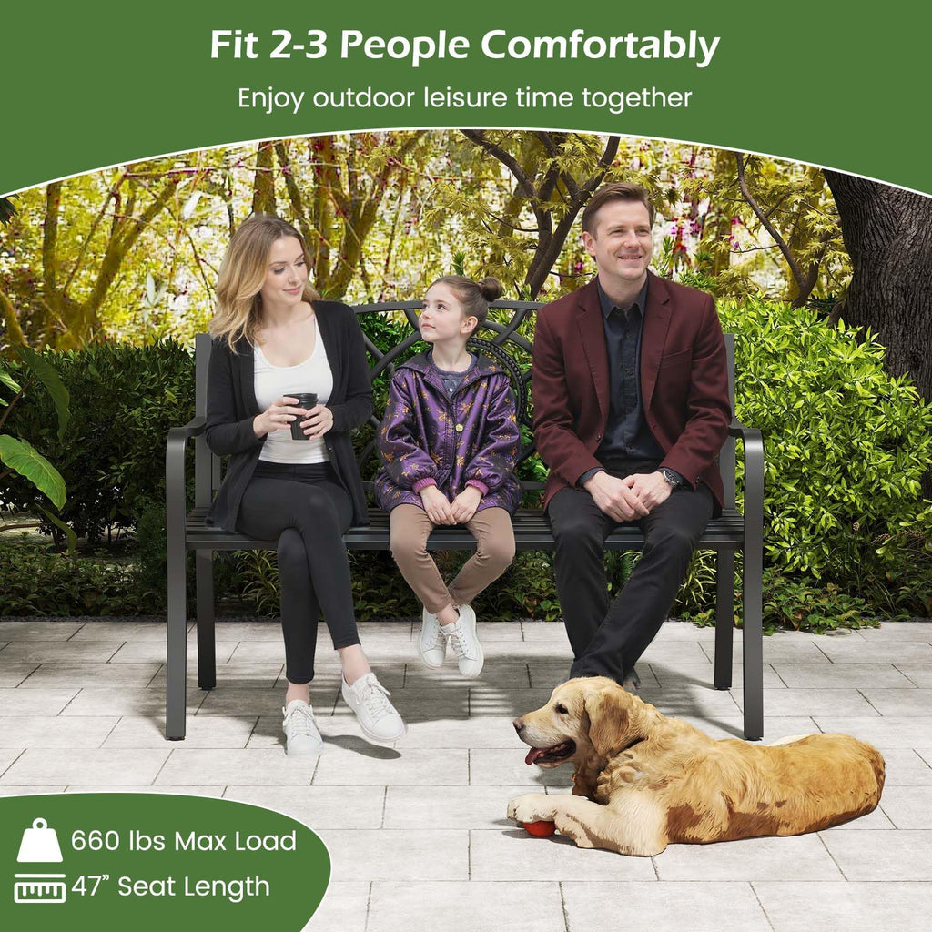 Metal Outdoor Bench G426