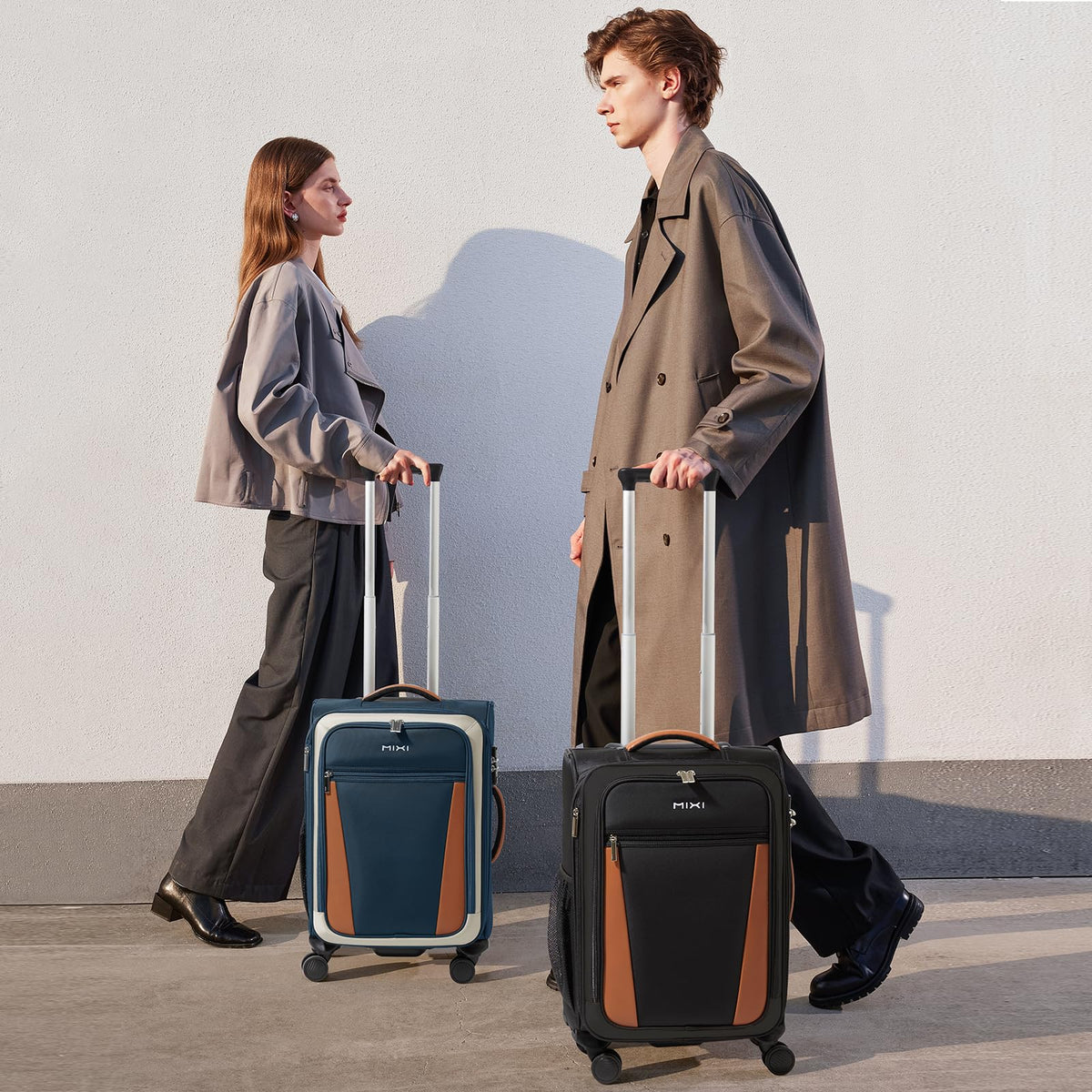 20 Inch Expandable Softside Carry On Luggage with Front Pocket K124516