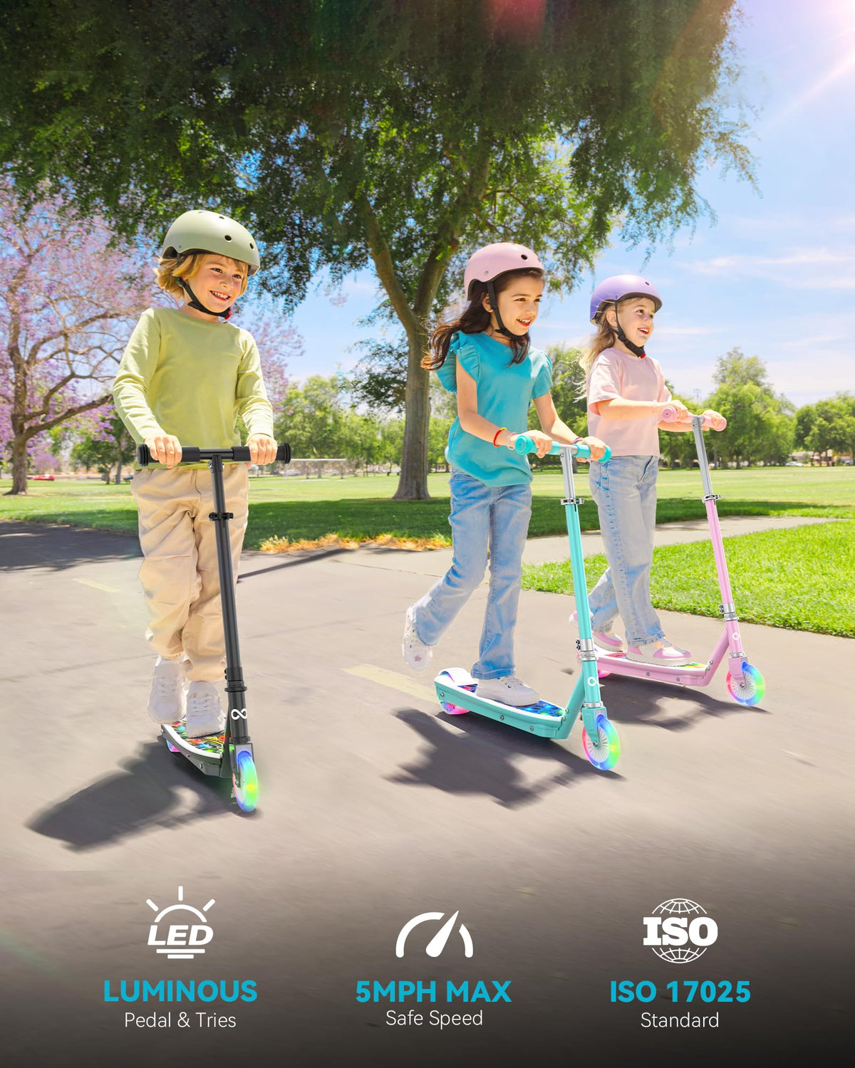 Electric Scooter for Kids, 5 MPH, LED Light-Up Wheels, Ages 3-8 L47285