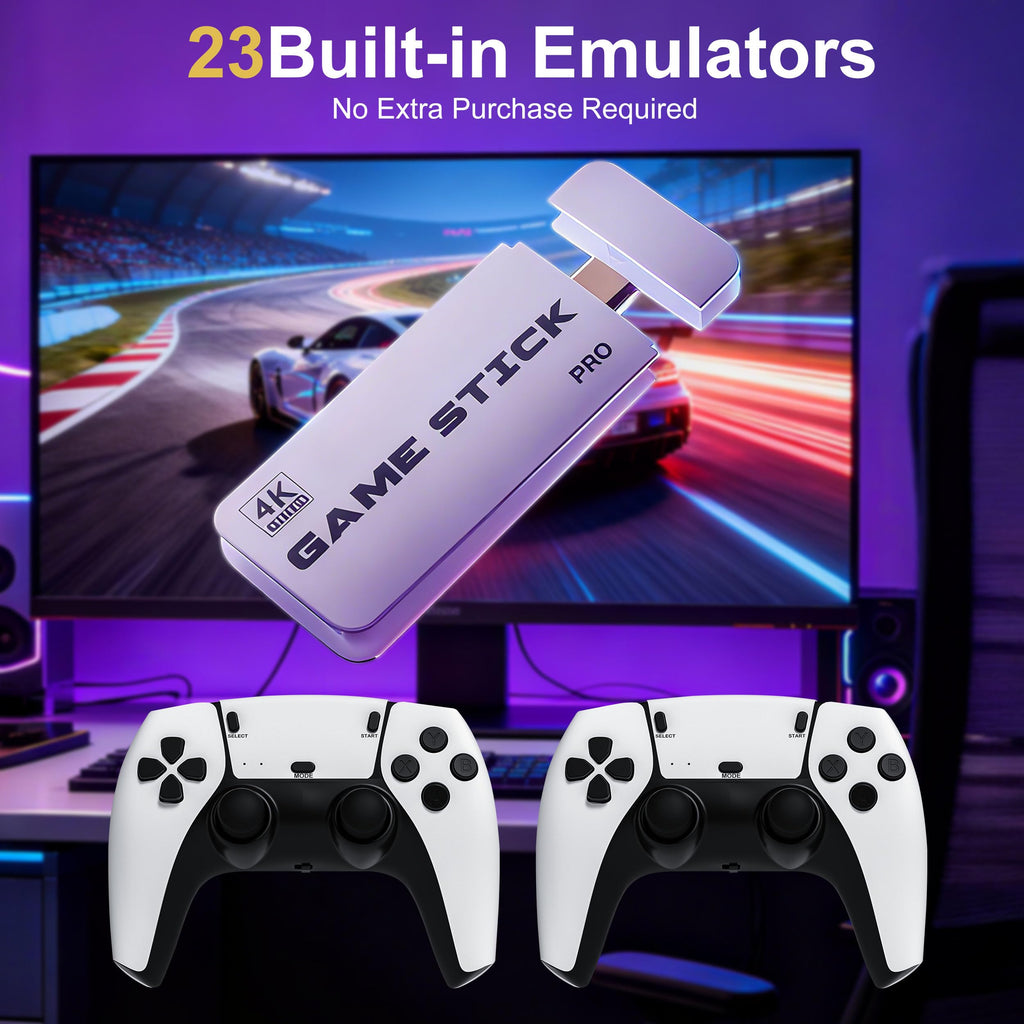 Retro Gaming Console with 20k+ Classic Games, 4K HDMI, Dual Wireless Controllers, 64GB Y9442