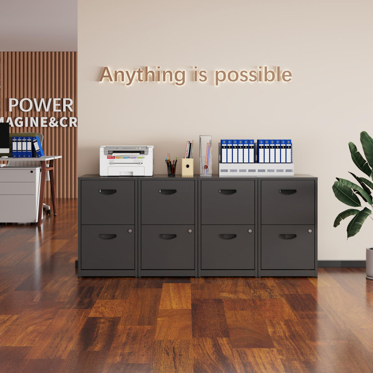 2 Drawer Metal File Cabinet with Lock G896636