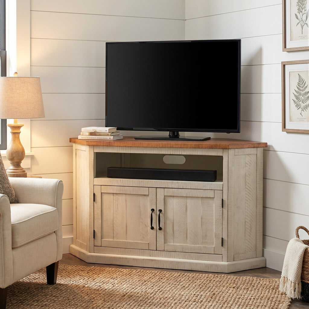 Solid Wood Corner TV Stand G8748