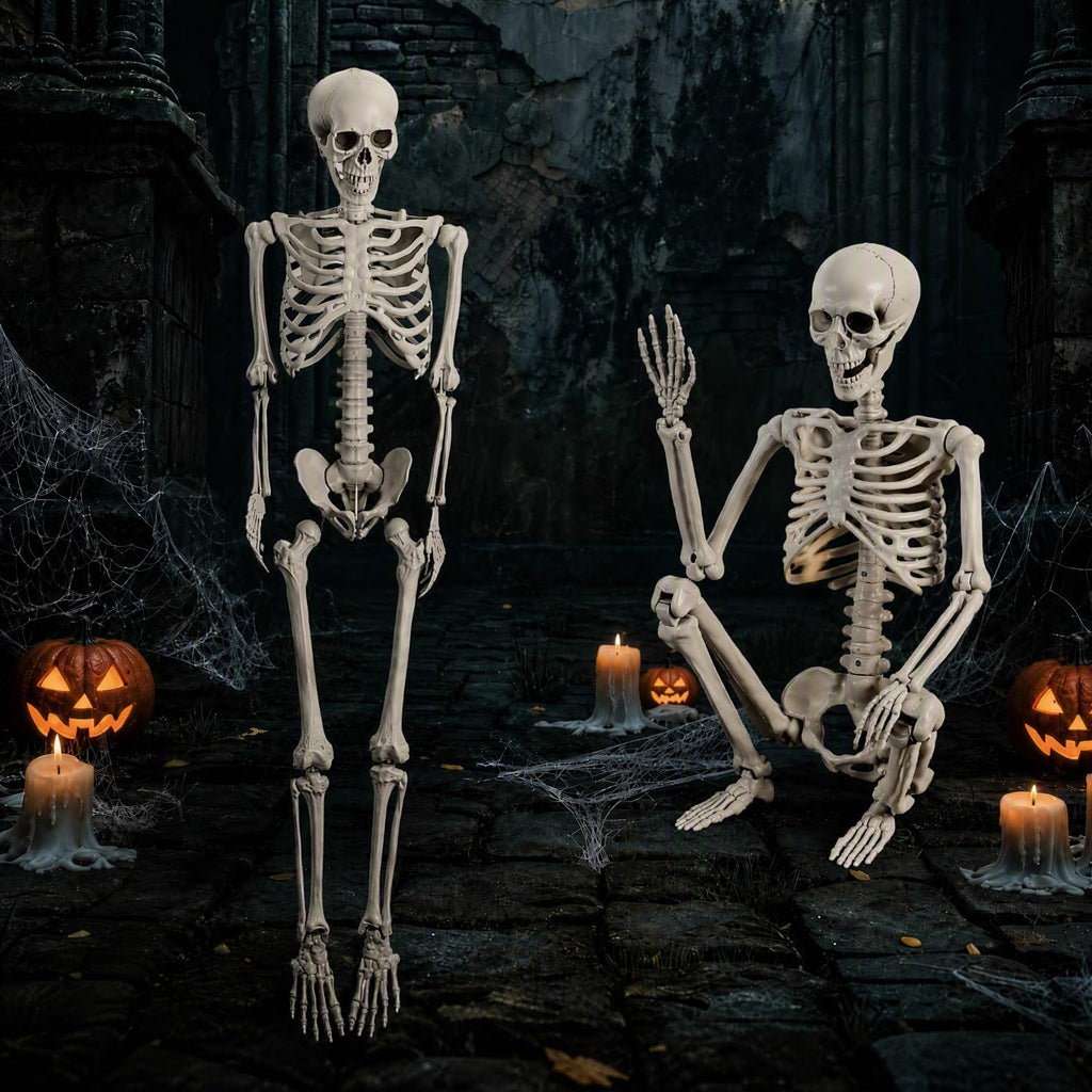 5.4FT Halloween Skeleton with Movable Joints D549934