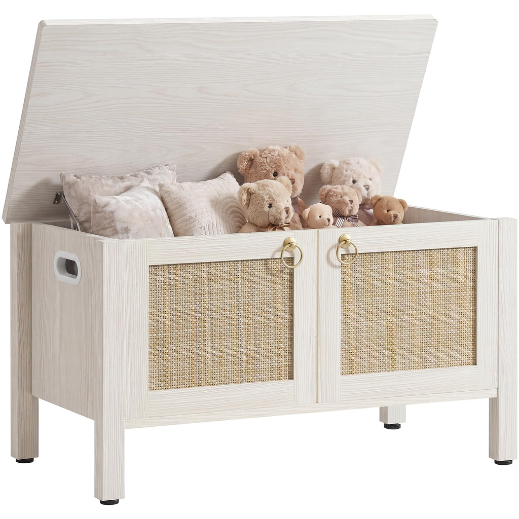 Rattan Storage Bench with 2 Safety Hinges T3071