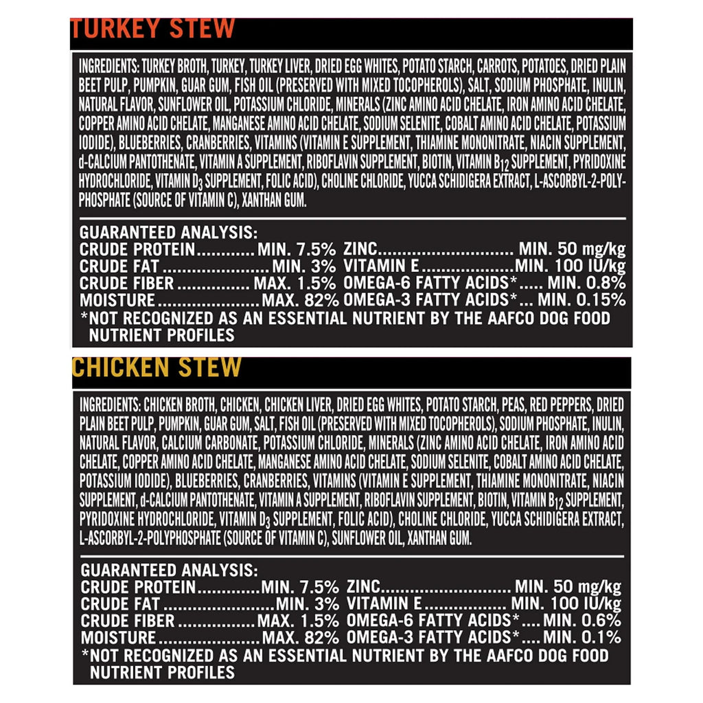 Turkey Stew & Chicken Stew Grain-Free Wet Dog Food 3.5 oz Cups C860746