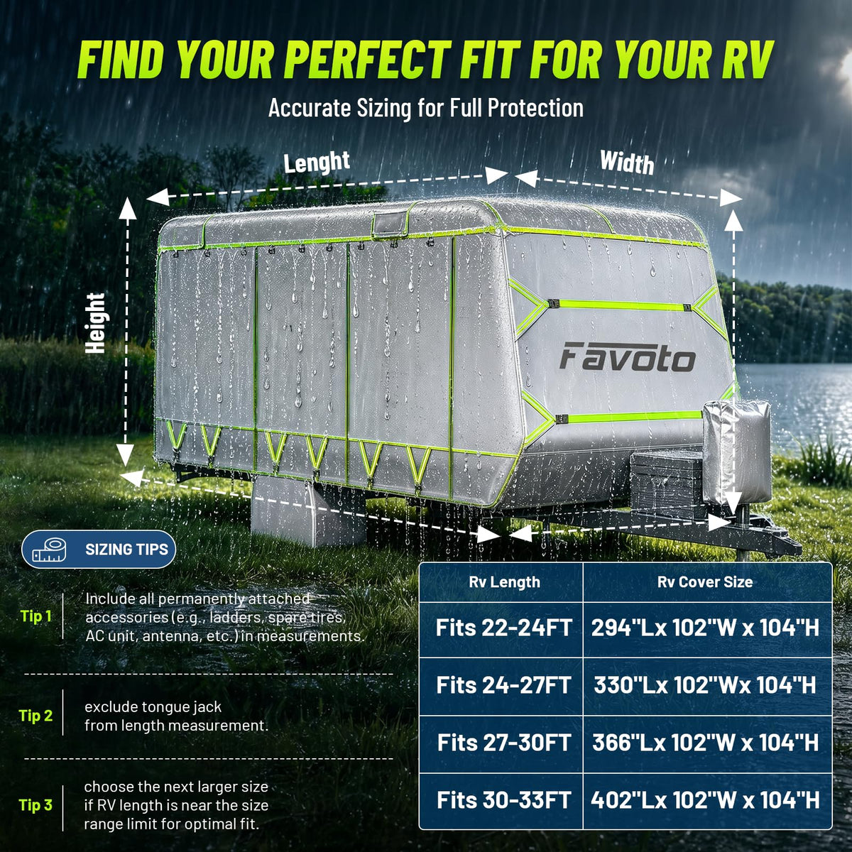 22-24 ft Travel Trailer Cover Y960223