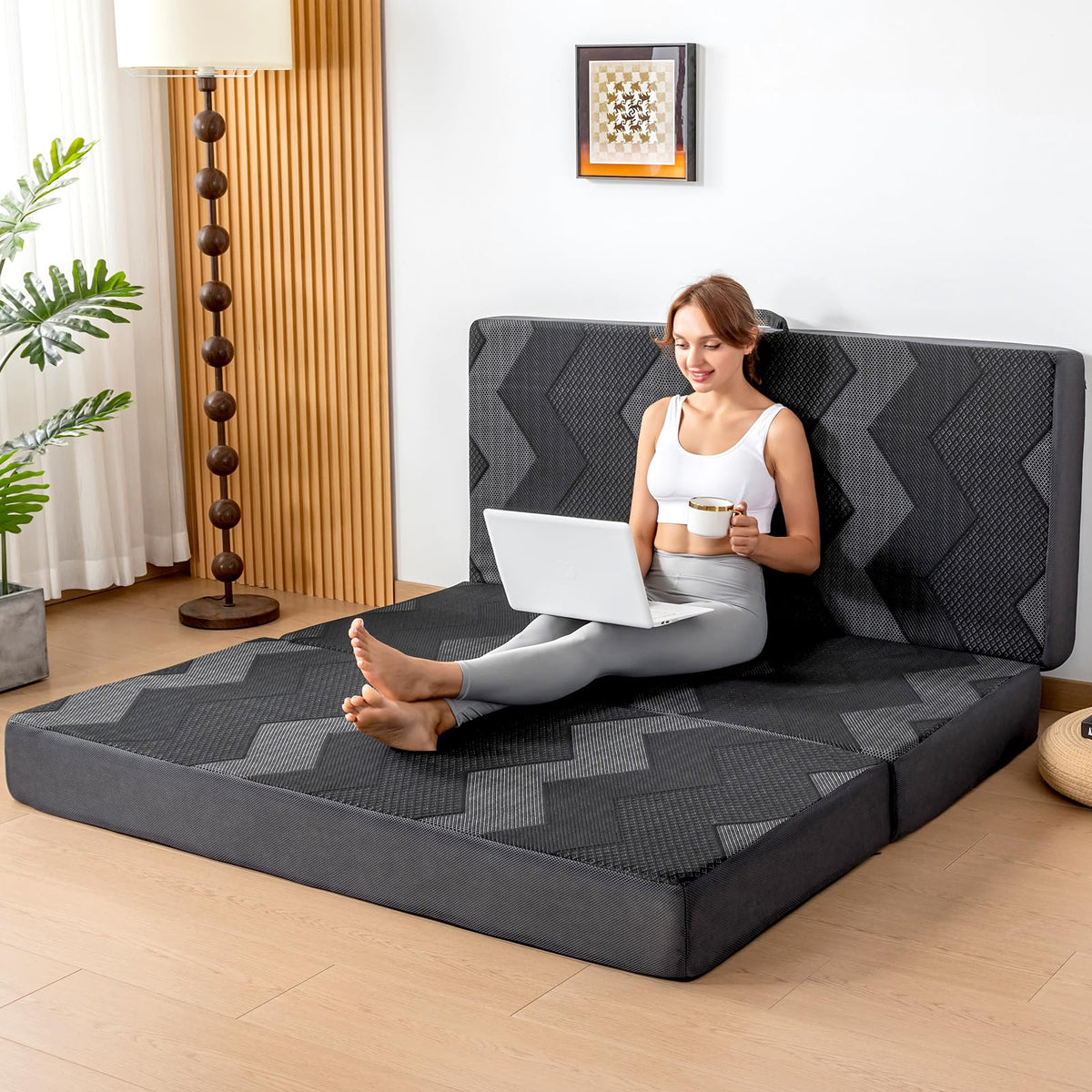 Foldable Memory Foam 6 inch Queen Mattress D113