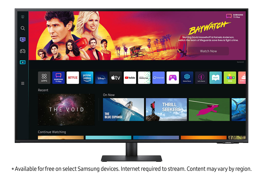 43" 4K UHD Smart Monitor & Streaming TV, Black E4877