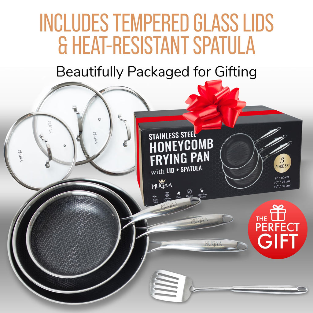 8/10/12" Stainless Steel Nonstick Pan Set I2469