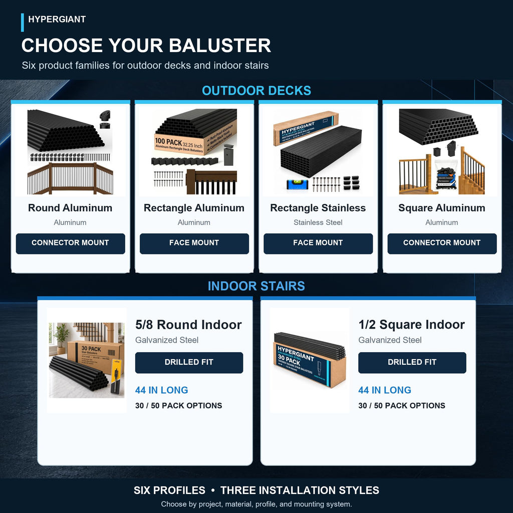 120 Pack 32" Black Aluminum Deck Balusters Y644871