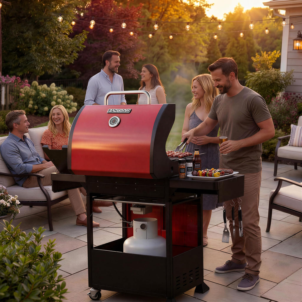 4 Burner Propane Gas Grill with Side Burner O29299