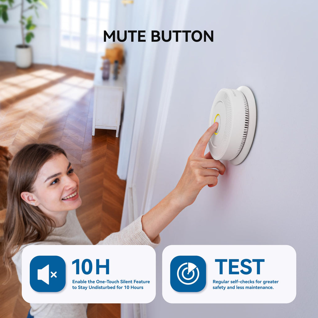 Smoke and Carbon Monoxide Detector 10-Year Battery 1 Pack O725
