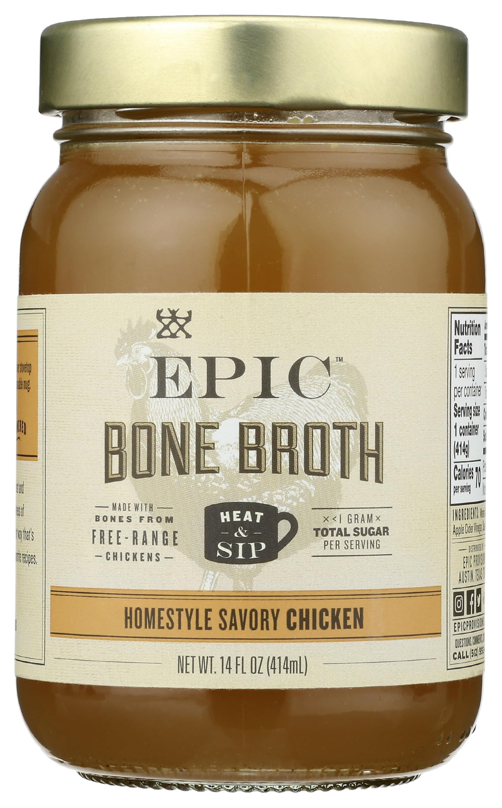 Bone Broth Savory Chicken 14 Fl Oz T330705