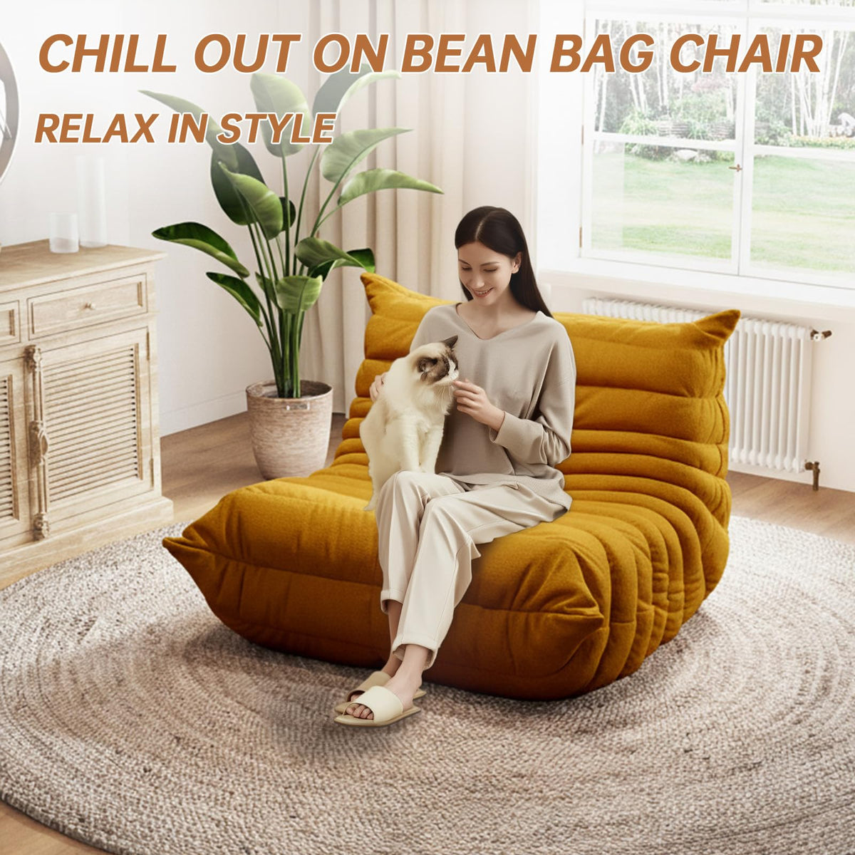 Oversized Memory Foam Bean Bag Chair F2880