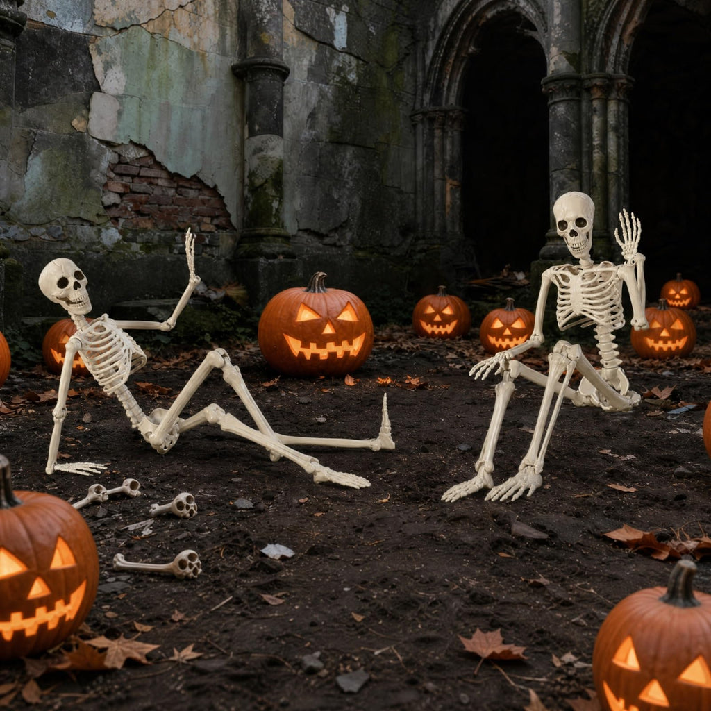 5.4FT Halloween Skeleton with Movable Joints D549934