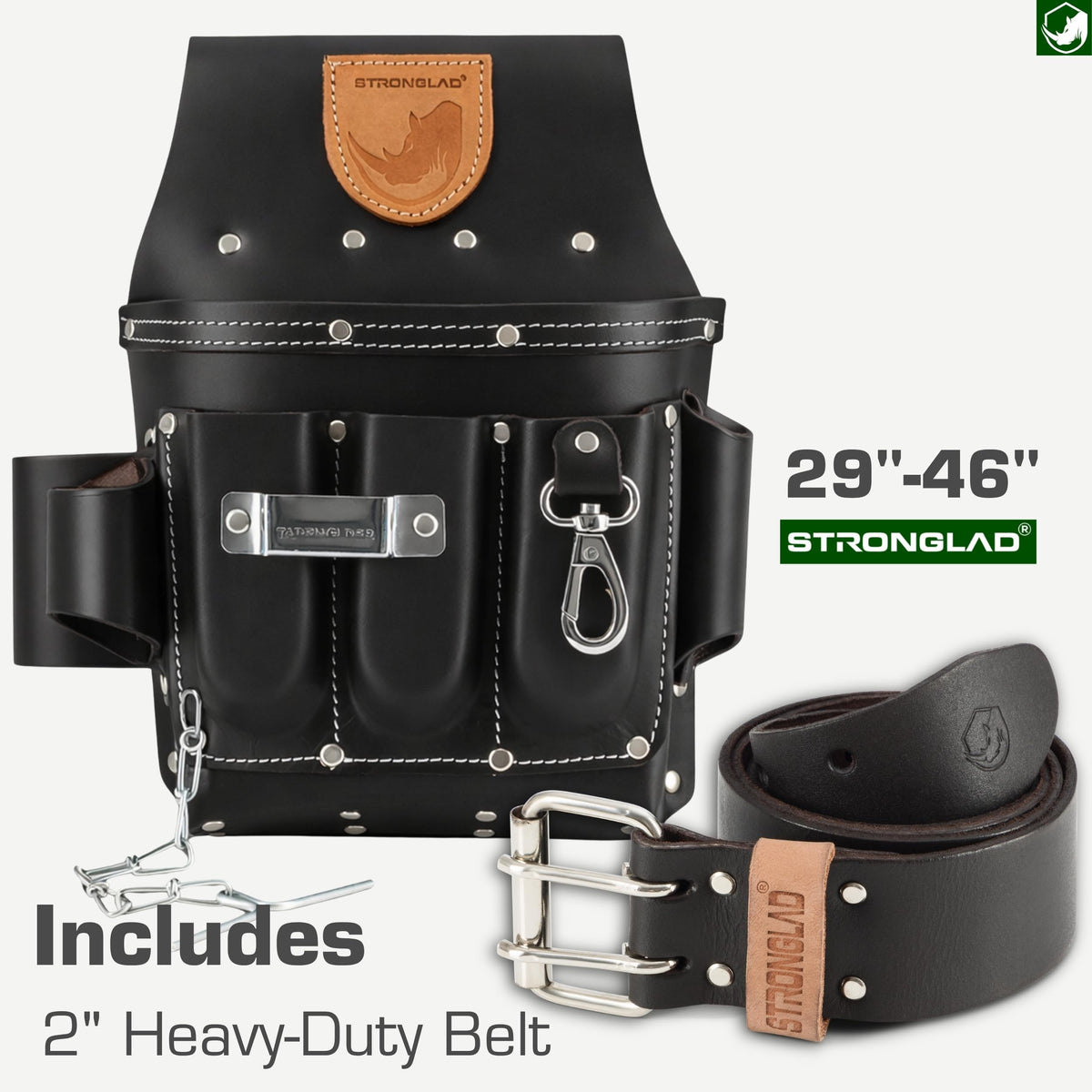 13-Pocket Top-Grain Leather Electricians Tool Belt L187