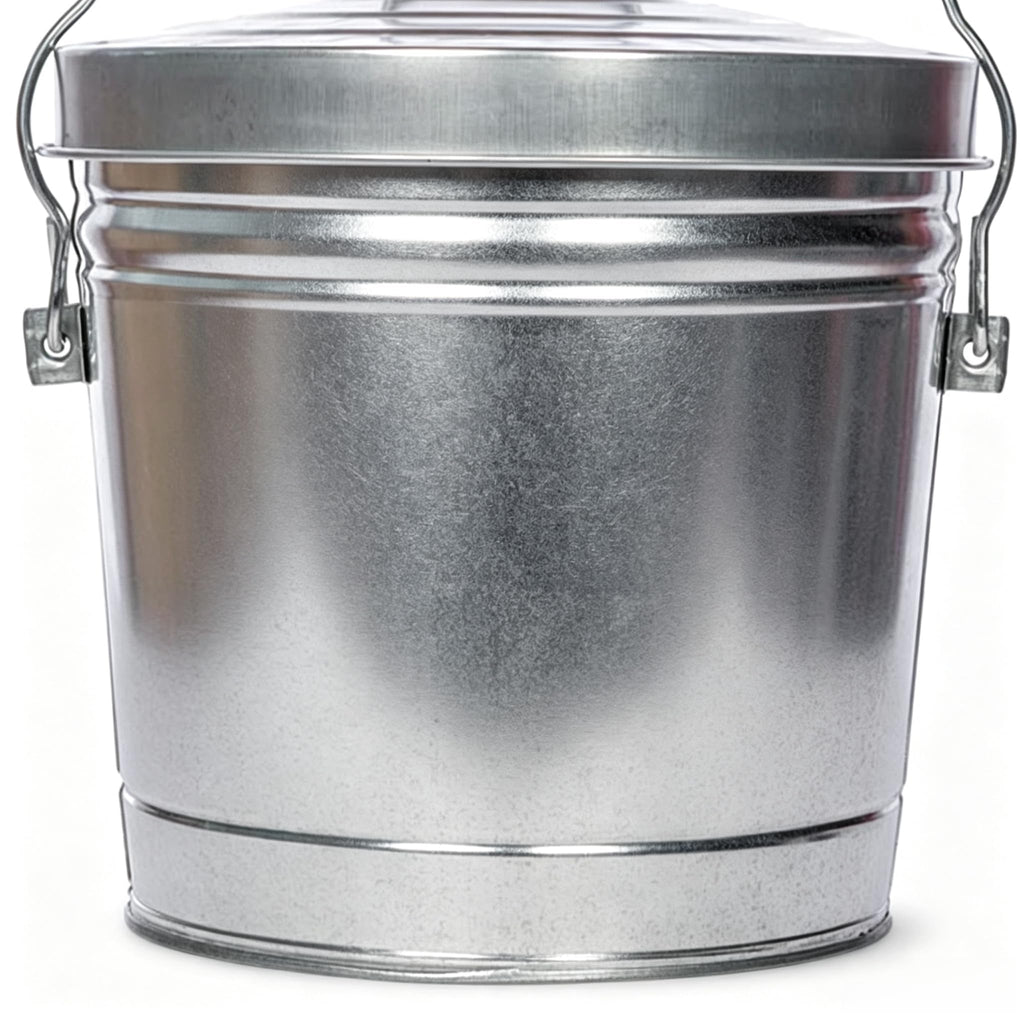 6 Gallon Galvanized Steel Storage Can with Locking Lid A9904