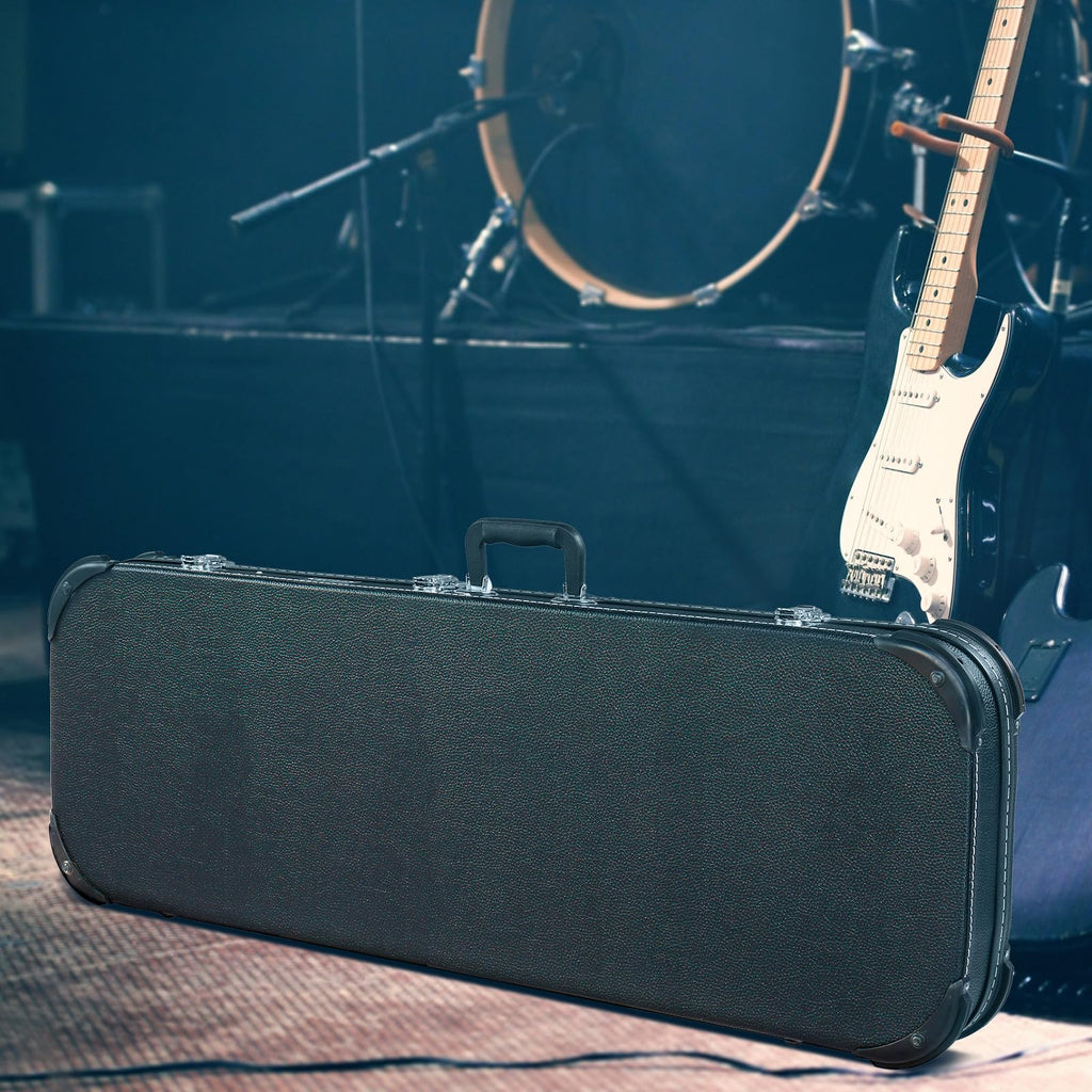 Black Electric Guitar Wood Hard Case with Handle G70298