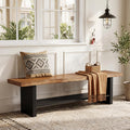 55" Solid Wood 2-Tier Shoe Storage Bench Z68723