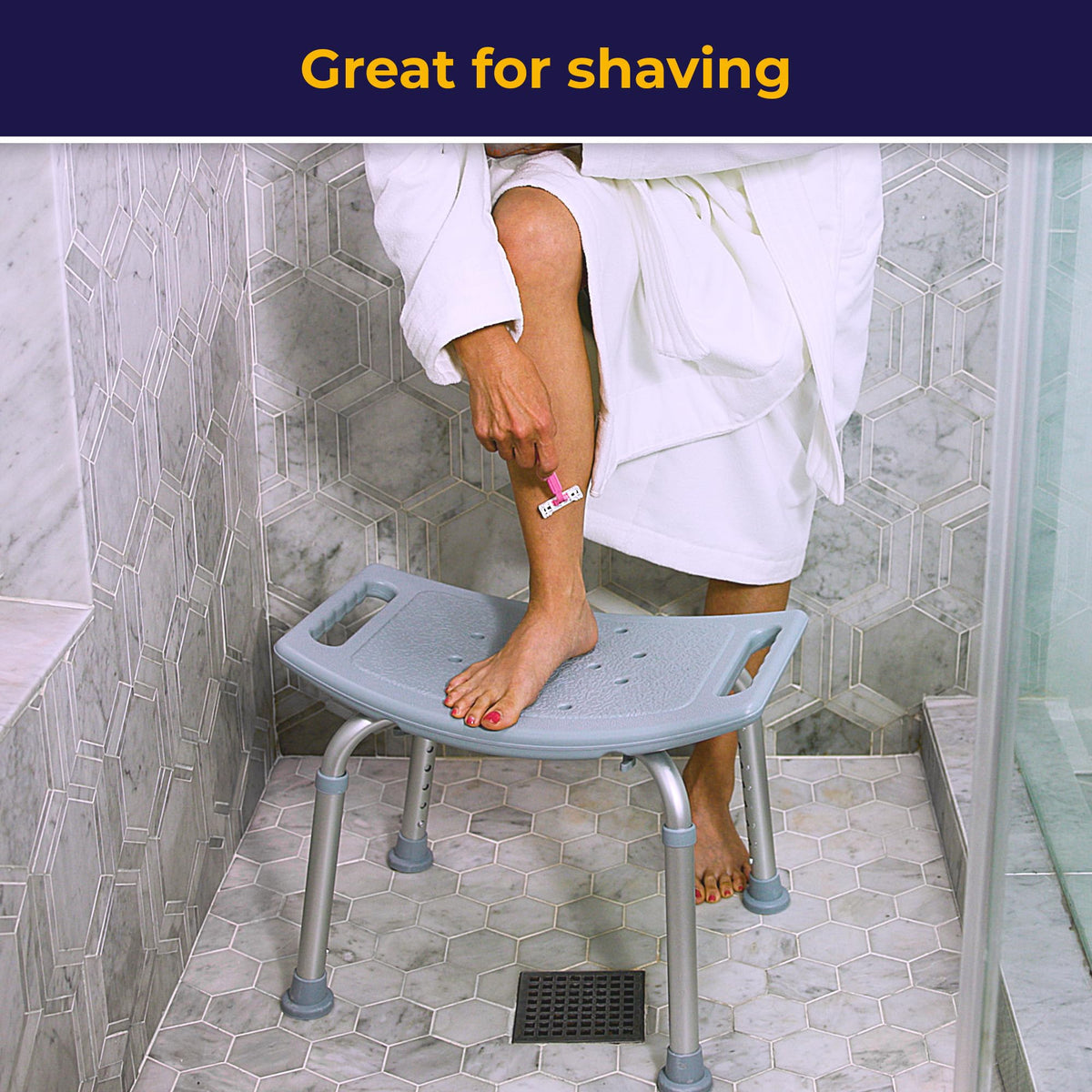 Adjustable Non-Slip Aluminum Shower and Bath Chair K693