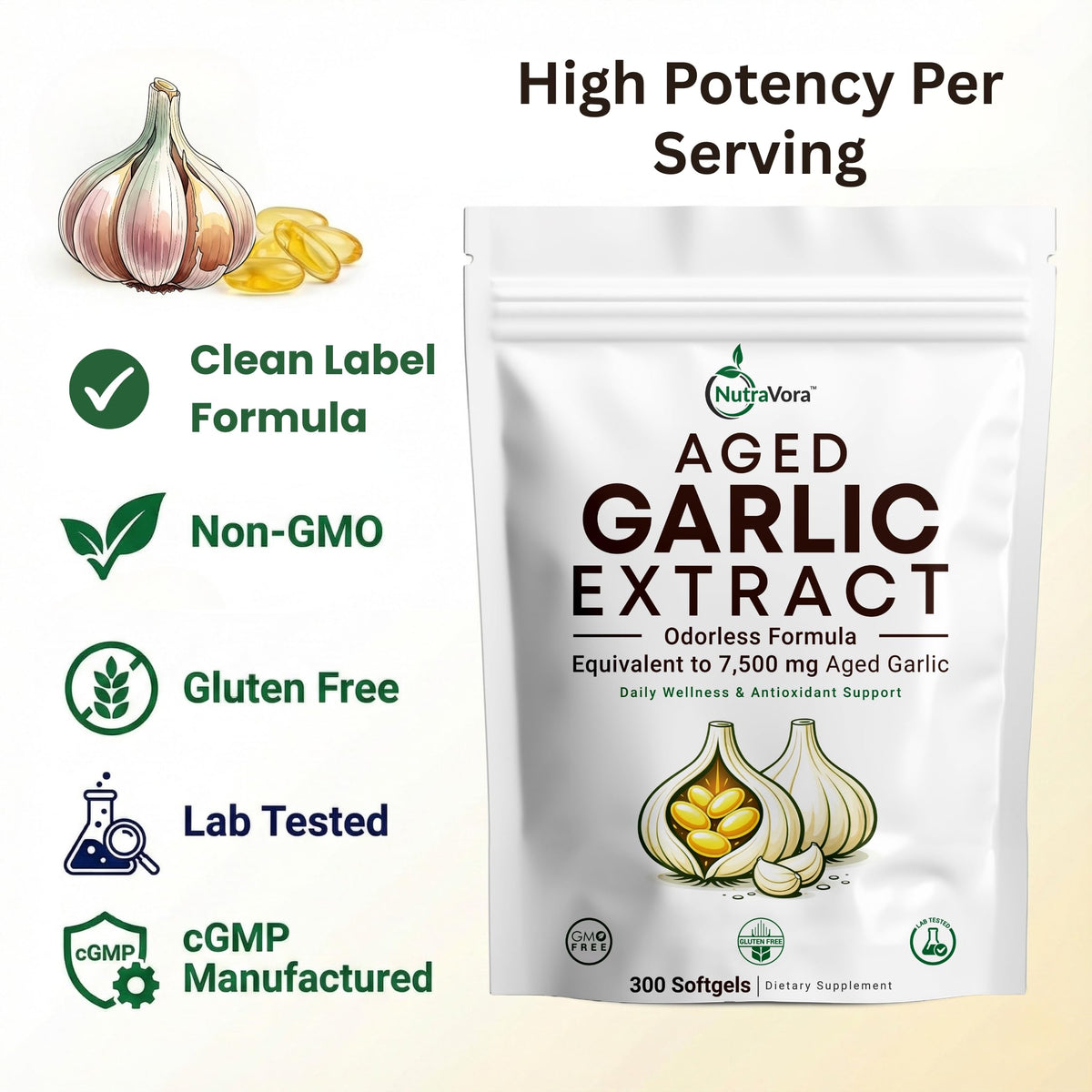 Aged Garlic Extract Softgels, 300 Softgels A88705