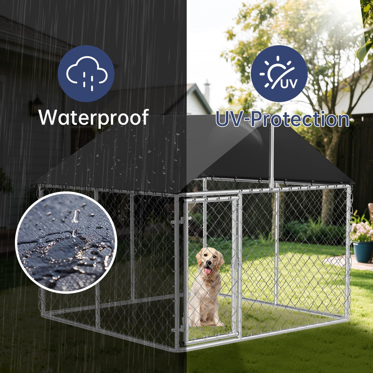 Heavy Duty Steel Mesh Dog Kennel T7678